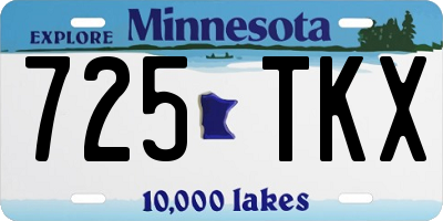 MN license plate 725TKX
