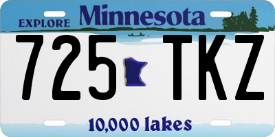 MN license plate 725TKZ