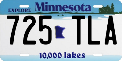MN license plate 725TLA