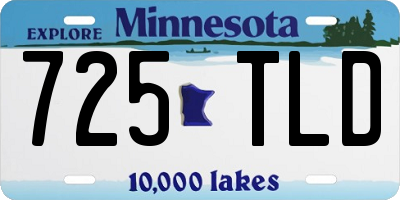 MN license plate 725TLD