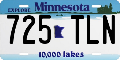 MN license plate 725TLN