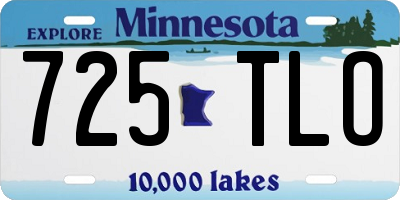 MN license plate 725TLO