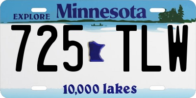 MN license plate 725TLW