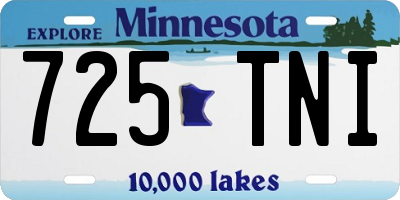 MN license plate 725TNI
