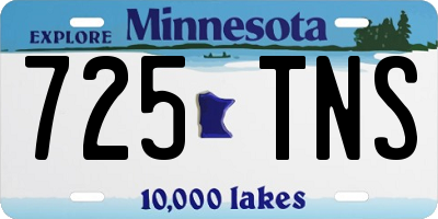 MN license plate 725TNS