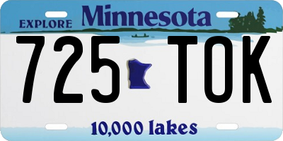 MN license plate 725TOK