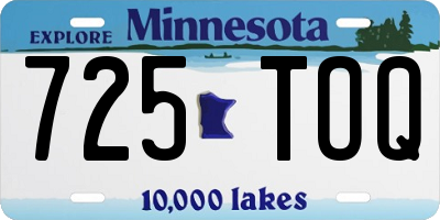 MN license plate 725TOQ