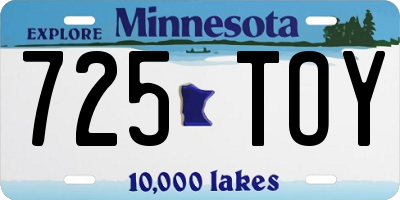 MN license plate 725TOY