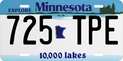 MN license plate 725TPE