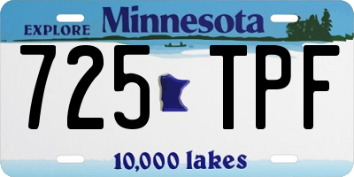 MN license plate 725TPF