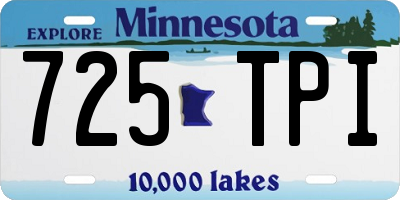 MN license plate 725TPI