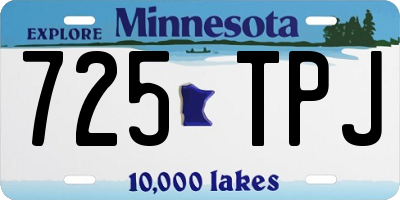 MN license plate 725TPJ