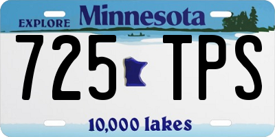 MN license plate 725TPS