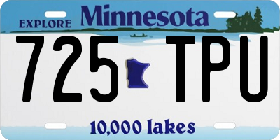 MN license plate 725TPU