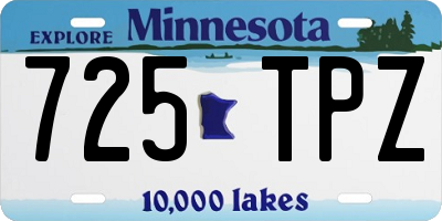 MN license plate 725TPZ