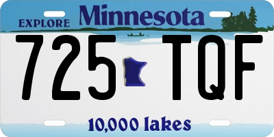 MN license plate 725TQF
