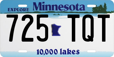MN license plate 725TQT