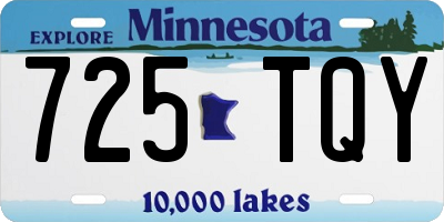 MN license plate 725TQY