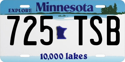 MN license plate 725TSB