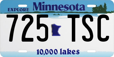MN license plate 725TSC