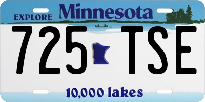 MN license plate 725TSE