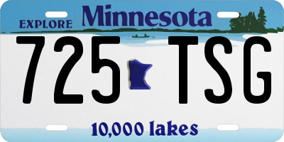 MN license plate 725TSG