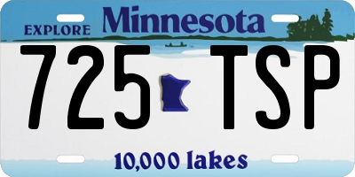 MN license plate 725TSP