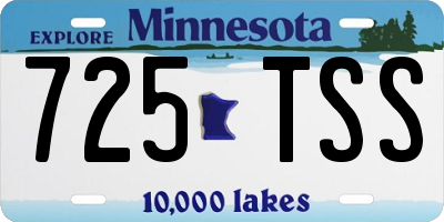 MN license plate 725TSS