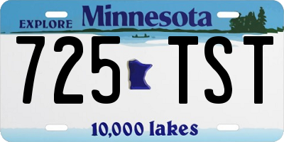 MN license plate 725TST