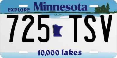 MN license plate 725TSV