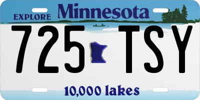 MN license plate 725TSY