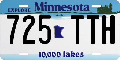 MN license plate 725TTH