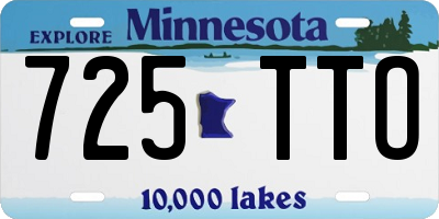 MN license plate 725TTO
