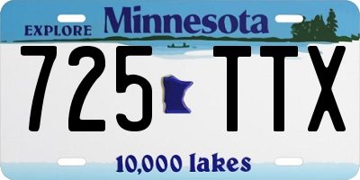MN license plate 725TTX