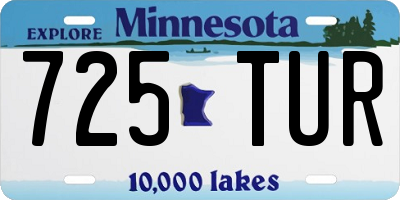 MN license plate 725TUR