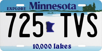 MN license plate 725TVS