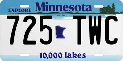 MN license plate 725TWC