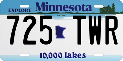 MN license plate 725TWR