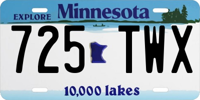 MN license plate 725TWX
