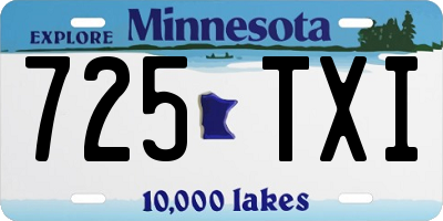 MN license plate 725TXI