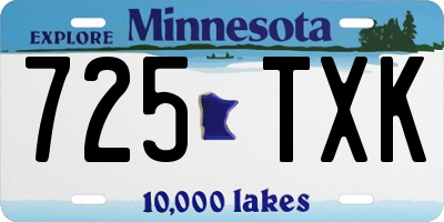 MN license plate 725TXK