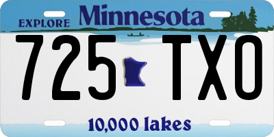 MN license plate 725TXO