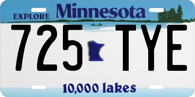 MN license plate 725TYE