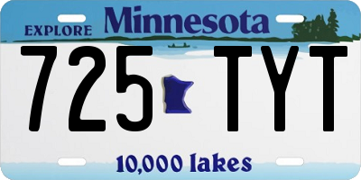 MN license plate 725TYT