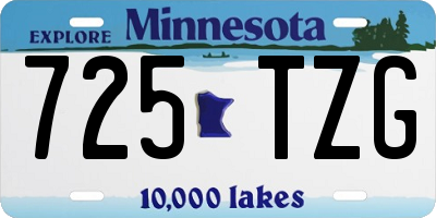 MN license plate 725TZG