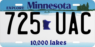 MN license plate 725UAC