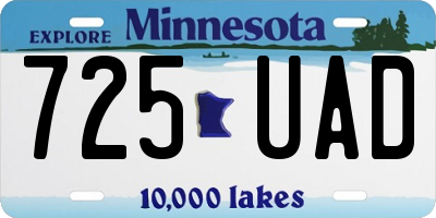 MN license plate 725UAD