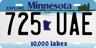 MN license plate 725UAE