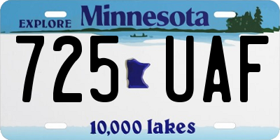 MN license plate 725UAF