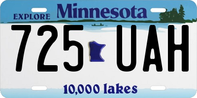 MN license plate 725UAH